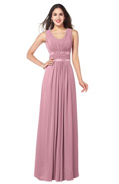 ColsBM Kelly Rosebloom Glamorous A-line Zip up Chiffon Sash Plus Size Bridesmaid Dresses