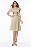 ColsBM Emely Novelle Peach Simple A-line Portrait Knee Length Ribbon Plus Size Bridesmaid Dresses