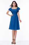 ColsBM Emely Royal Blue Simple A-line Portrait Knee Length Ribbon Plus Size Bridesmaid Dresses
