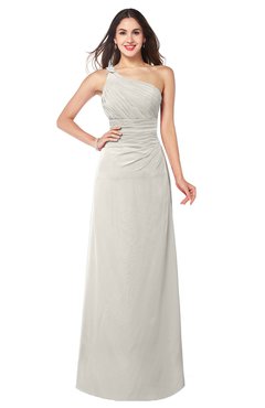 ColsBM Kamila Off White Traditional Asymmetric Neckline Sleeveless Half Backless Chiffon Floor Length Plus Size Bridesmaid Dresses