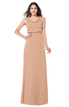 ColsBM Willow Burnt Orange Classic A-line Jewel Sleeveless Zipper Draped Plus Size Bridesmaid Dresses