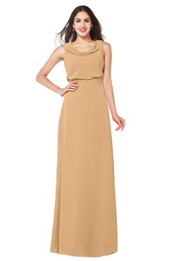 ColsBM Willow Desert Mist Classic A-line Jewel Sleeveless Zipper Draped Plus Size Bridesmaid Dresses