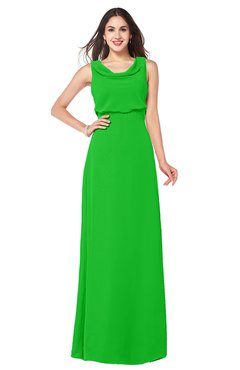 ColsBM Willow Jasmine Green Classic A-line Jewel Sleeveless Zipper Draped Plus Size Bridesmaid Dresses