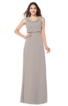 ColsBM Willow Mushroom Classic A-line Jewel Sleeveless Zipper Draped Plus Size Bridesmaid Dresses