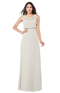 ColsBM Willow Off White Classic A-line Jewel Sleeveless Zipper Draped Plus Size Bridesmaid Dresses