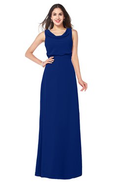 ColsBM Willow Sodalite Blue Classic A-line Jewel Sleeveless Zipper Draped Plus Size Bridesmaid Dresses