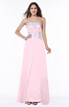 ColsBM Amalia Blush Modern A-line Strapless Zipper Floor Length Sash Plus Size Bridesmaid Dresses