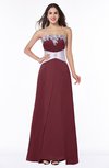ColsBM Amalia Burgundy Modern A-line Strapless Zipper Floor Length Sash Plus Size Bridesmaid Dresses