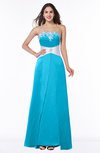 ColsBM Amalia Cornflower Blue Modern A-line Strapless Zipper Floor Length Sash Plus Size Bridesmaid Dresses