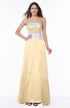 ColsBM Amalia Cornhusk Modern A-line Strapless Zipper Floor Length Sash Plus Size Bridesmaid Dresses