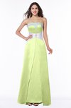 ColsBM Amalia Lime Green Modern A-line Strapless Zipper Floor Length Sash Plus Size Bridesmaid Dresses