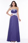 ColsBM Amalia Royal Purple Modern A-line Strapless Zipper Floor Length Sash Plus Size Bridesmaid Dresses