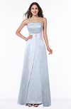 ColsBM Amalia Silver Modern A-line Strapless Zipper Floor Length Sash Plus Size Bridesmaid Dresses