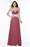 ColsBM Amalia Wine Modern A-line Strapless Zipper Floor Length Sash Plus Size Bridesmaid Dresses