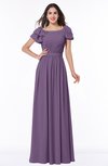 ColsBM Thalia Chinese Violet Mature A-line Zipper Chiffon Floor Length Plus Size Bridesmaid Dresses