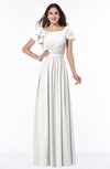 ColsBM Thalia Cloud White Mature A-line Zipper Chiffon Floor Length Plus Size Bridesmaid Dresses