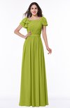 ColsBM Thalia Green Oasis Mature A-line Zipper Chiffon Floor Length Plus Size Bridesmaid Dresses