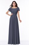 ColsBM Thalia Nightshadow Blue Mature A-line Zipper Chiffon Floor Length Plus Size Bridesmaid Dresses