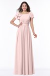 ColsBM Thalia Pastel Pink Mature A-line Zipper Chiffon Floor Length Plus Size Bridesmaid Dresses