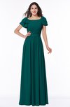 ColsBM Thalia Shaded Spruce Mature A-line Zipper Chiffon Floor Length Plus Size Bridesmaid Dresses