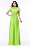 ColsBM Thalia Sharp Green Mature A-line Zipper Chiffon Floor Length Plus Size Bridesmaid Dresses