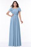 ColsBM Thalia Sky Blue Mature A-line Zipper Chiffon Floor Length Plus Size Bridesmaid Dresses