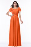 ColsBM Thalia Tangerine Mature A-line Zipper Chiffon Floor Length Plus Size Bridesmaid Dresses