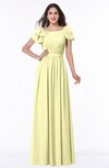 ColsBM Thalia Wax Yellow Mature A-line Zipper Chiffon Floor Length Plus Size Bridesmaid Dresses