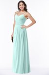 ColsBM Kaitlyn Blue Glass Cinderella A-line Sleeveless Chiffon Floor Length Ruching Plus Size Bridesmaid Dresses