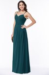 ColsBM Kaitlyn Blue Green Cinderella A-line Sleeveless Chiffon Floor Length Ruching Plus Size Bridesmaid Dresses