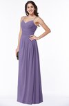 ColsBM Kaitlyn Chalk Violet Cinderella A-line Sleeveless Chiffon Floor Length Ruching Plus Size Bridesmaid Dresses