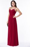 ColsBM Kaitlyn Dark Red Cinderella A-line Sleeveless Chiffon Floor Length Ruching Plus Size Bridesmaid Dresses