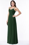 ColsBM Kaitlyn Hunter Green Cinderella A-line Sleeveless Chiffon Floor Length Ruching Plus Size Bridesmaid Dresses