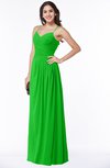 ColsBM Kaitlyn Jasmine Green Cinderella A-line Sleeveless Chiffon Floor Length Ruching Plus Size Bridesmaid Dresses