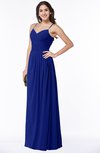 ColsBM Kaitlyn Nautical Blue Cinderella A-line Sleeveless Chiffon Floor Length Ruching Plus Size Bridesmaid Dresses