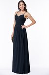 ColsBM Kaitlyn Navy Blue Cinderella A-line Sleeveless Chiffon Floor Length Ruching Plus Size Bridesmaid Dresses