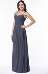 ColsBM Kaitlyn Nightshadow Blue Cinderella A-line Sleeveless Chiffon Floor Length Ruching Plus Size Bridesmaid Dresses