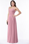 ColsBM Kaitlyn Rosebloom Cinderella A-line Sleeveless Chiffon Floor Length Ruching Plus Size Bridesmaid Dresses