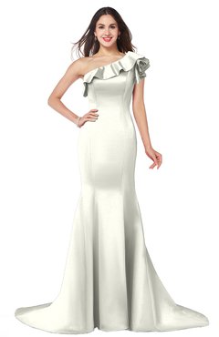 ColsBM Abigail Cream Elegant Fishtail Sleeveless Zip up Satin Ruffles Bridesmaid Dresses