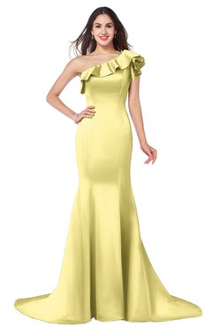 ColsBM Abigail Daffodil Elegant Fishtail Sleeveless Zip up Satin Ruffles Bridesmaid Dresses
