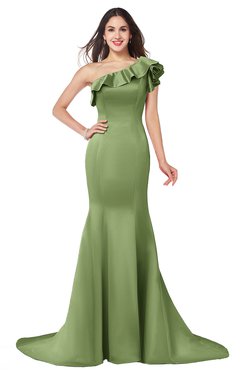 ColsBM Abigail Gleam Elegant Fishtail Sleeveless Zip up Satin Ruffles Bridesmaid Dresses