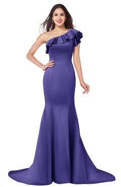 ColsBM Abigail Purple Elegant Fishtail Sleeveless Zip up Satin Ruffles Bridesmaid Dresses