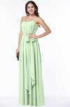 ColsBM Dahlia Pale Green Sexy A-line Zip up Chiffon Floor Length Sash Plus Size Bridesmaid Dresses
