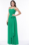ColsBM Dahlia Sea Green Sexy A-line Zip up Chiffon Floor Length Sash Plus Size Bridesmaid Dresses