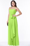 ColsBM Dahlia Sharp Green Sexy A-line Zip up Chiffon Floor Length Sash Plus Size Bridesmaid Dresses