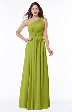 ColsBM Nancy Green Oasis Sexy A-line Sleeveless Zip up Chiffon Ruching Plus Size Bridesmaid Dresses