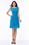 ColsBM Kaylie Cornflower Blue Gorgeous A-line Bateau Sleeveless Backless Plus Size Bridesmaid Dresses