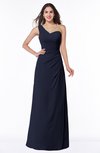 ColsBM Shayla Dark Sapphire Sexy A-line One Shoulder Sleeveless Chiffon Floor Length Plus Size Bridesmaid Dresses