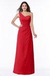ColsBM Shayla Red Sexy A-line One Shoulder Sleeveless Chiffon Floor Length Plus Size Bridesmaid Dresses