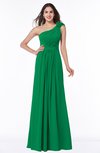 ColsBM Arabella Green Glamorous A-line Backless Chiffon Floor Length Plus Size Bridesmaid Dresses